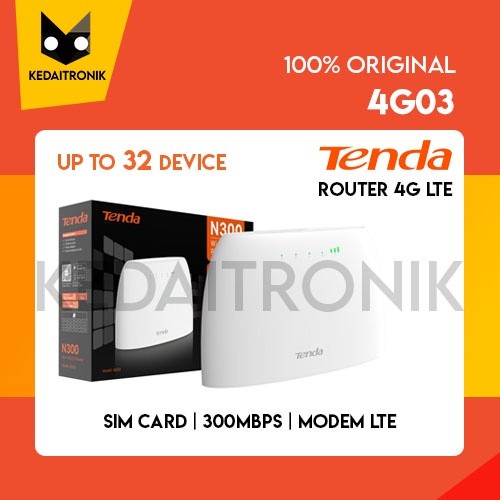 TENDA 4G03 4G LTE VoLTE Wireless Modem Router 300Mbps Sim Card WIFI