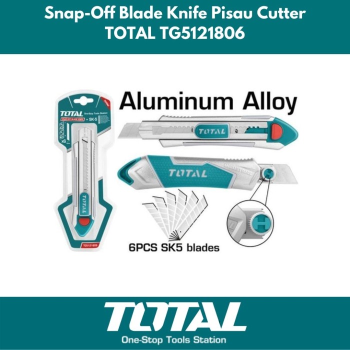 

Promo Pisau Cutter Cater Snap-Off Blade Knife 18Mm Total Tg5121806 Terbaru