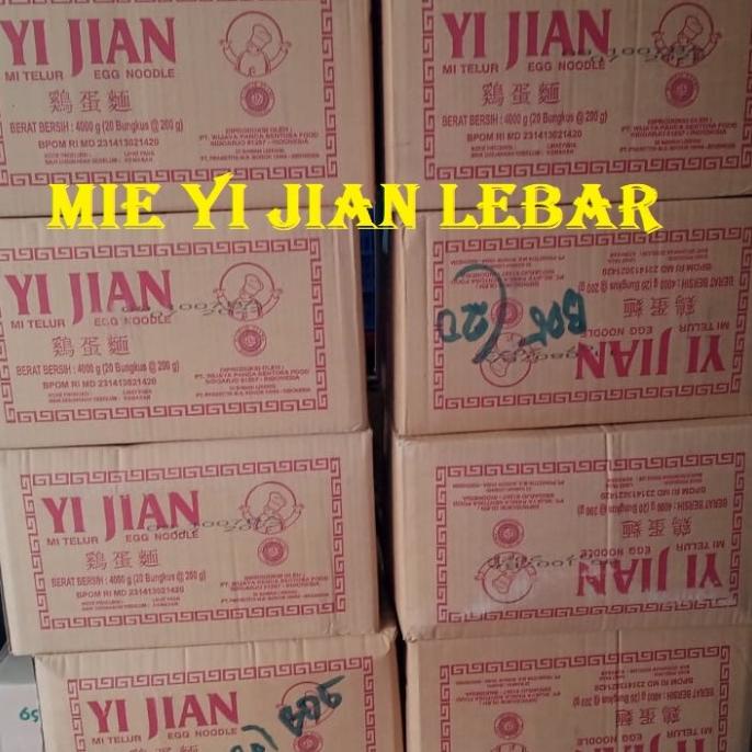 

Mi Mie Telur Yi Jian LEBAR 1 KARTON DUS 200gr Kering Yijian Telor