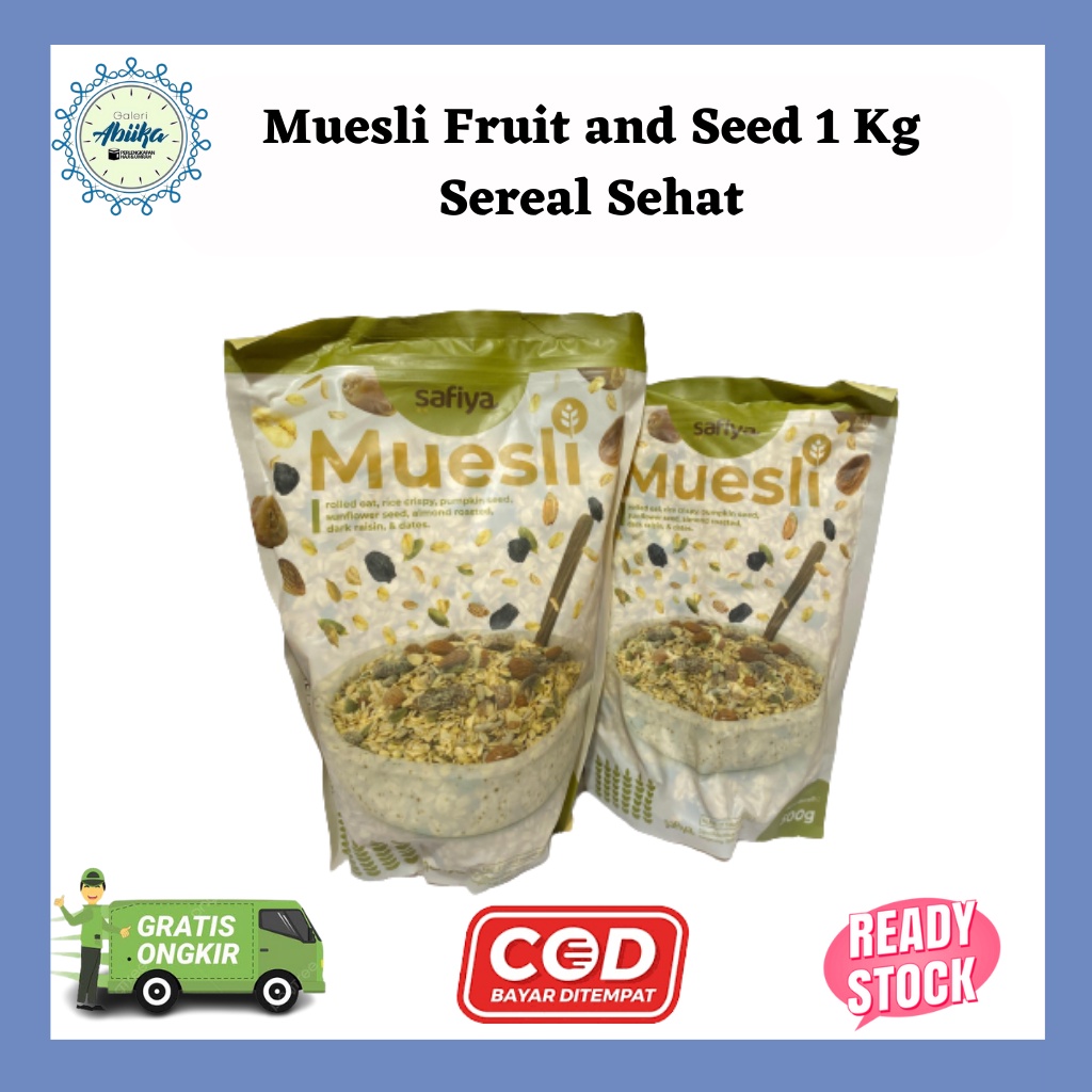 

Muesli Safiya Fruit and Seed 1Kg Sereal Sarapan sehat