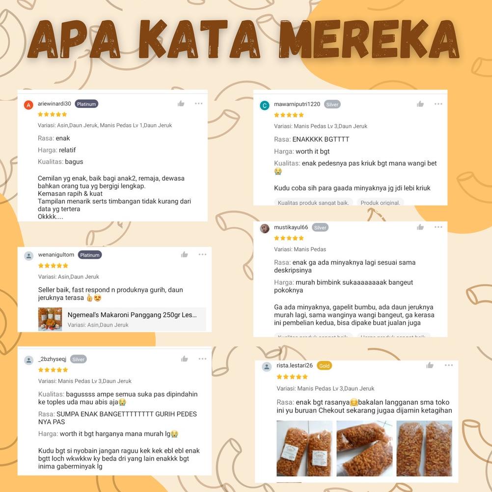 

Murah Ngemeal'S Makaroni Panggang 500 Gr Less Oil Dan Extra Daun Jeruk Viral