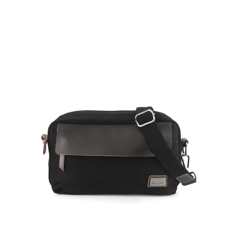 Tas Selempang Lois Jeans Original Pria Bahu Warna hitam Branded Fashion Sling Bag BGL099BK Men Leath