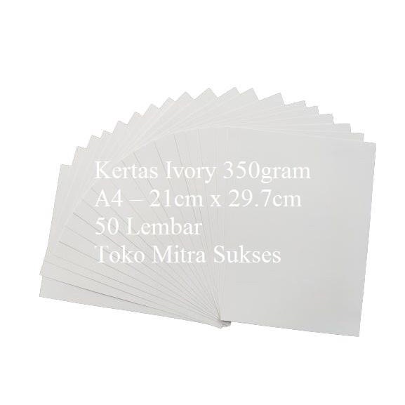 

TERLARIS - KERTAS IVORY 350GRAM A4 ISI 50 LEMBAR