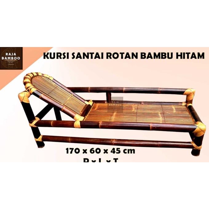 Kursi Malas Bambu Hitam