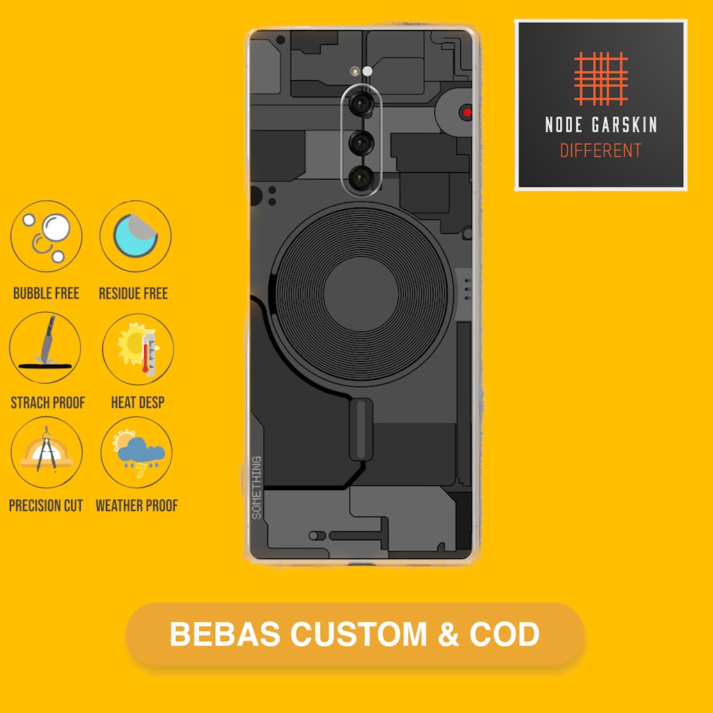 Garskin Skin Vinyl Sony Xperia 1 Back only - Bisa Custom - something dark Case Sticker Protector