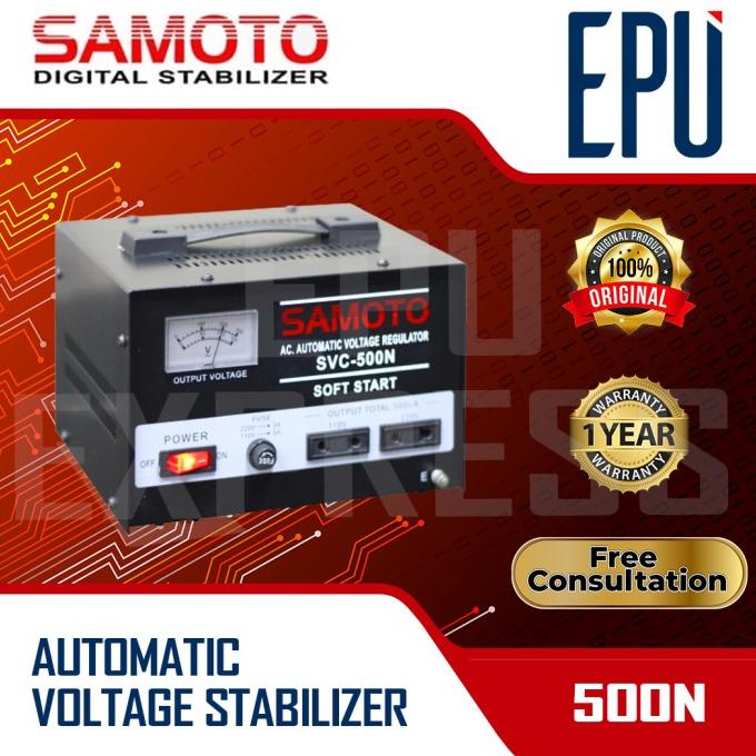 Stabilizer Samoto Stabiliser 500 Va Stavol Listrik Smt Svc Avr 500N
