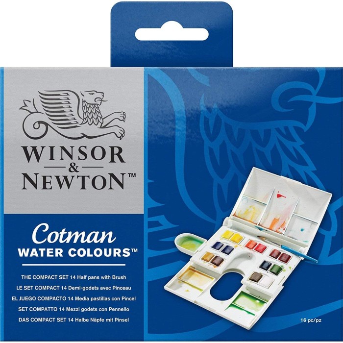 

Winsor & Newton Cotman Compact Watercolour Set 14 Half pan