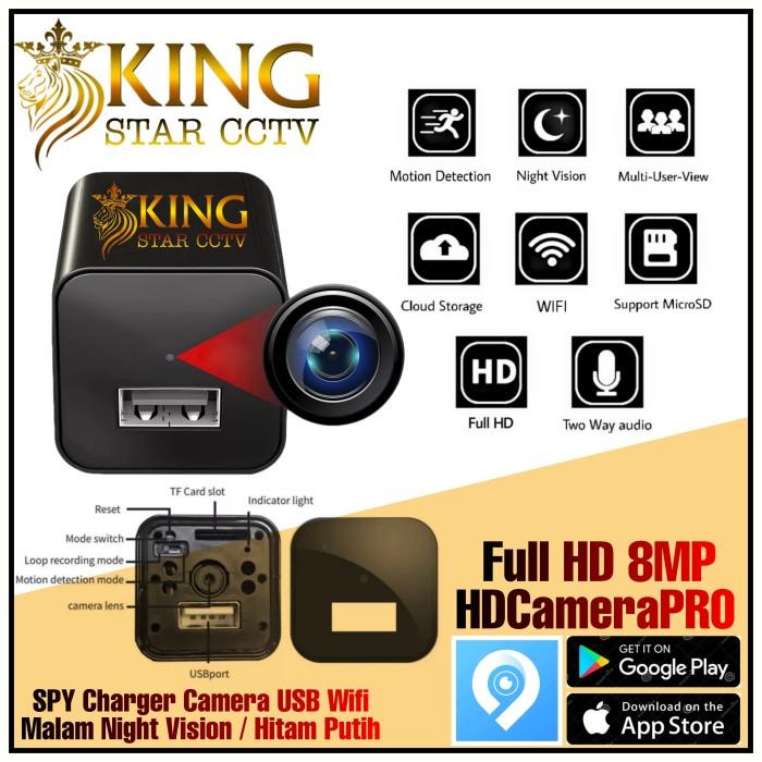 SPY MINI CAM USB CAMERA CHARGER 1080P WIFI