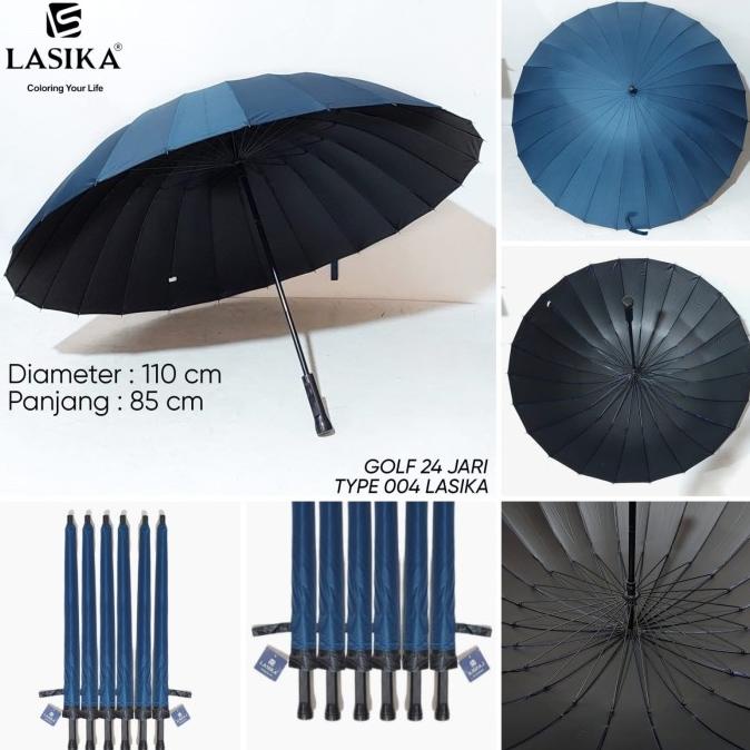 Payung Golf 24 jari Polos ada sarung kualitas Premium