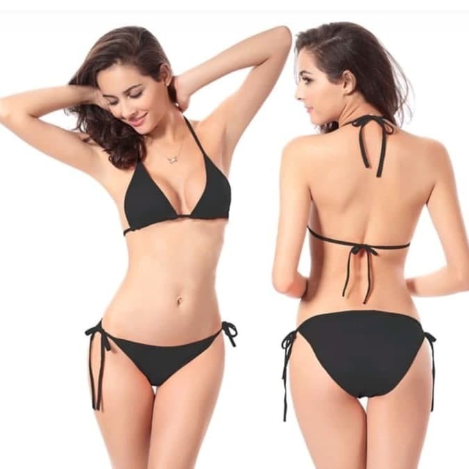 G AA BIKINI PANTAI SET CD BAJU RENANG SWIMSUIT SEXY WANITA BJ3342 L E2
