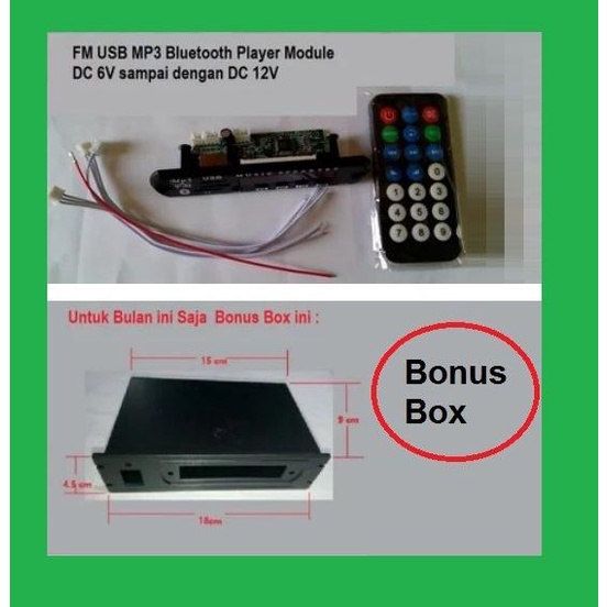 Bluetooth MP3 USB FM player Module bonus Box mp3