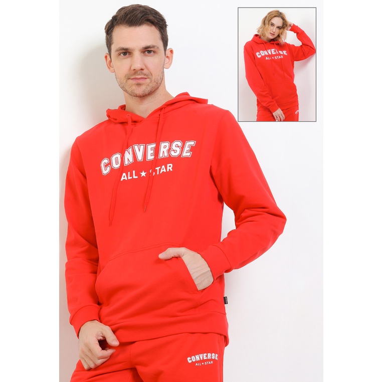 Hoodie Converse Original Wanita Switer Detail kangaroo pocket Ori Elegant All Star Single Screen Per