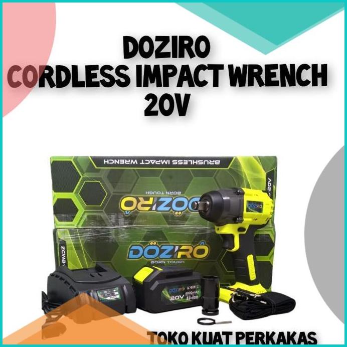 Cordless brushless impact wrench DOZIRO ZCWB-20v mesin socket batere