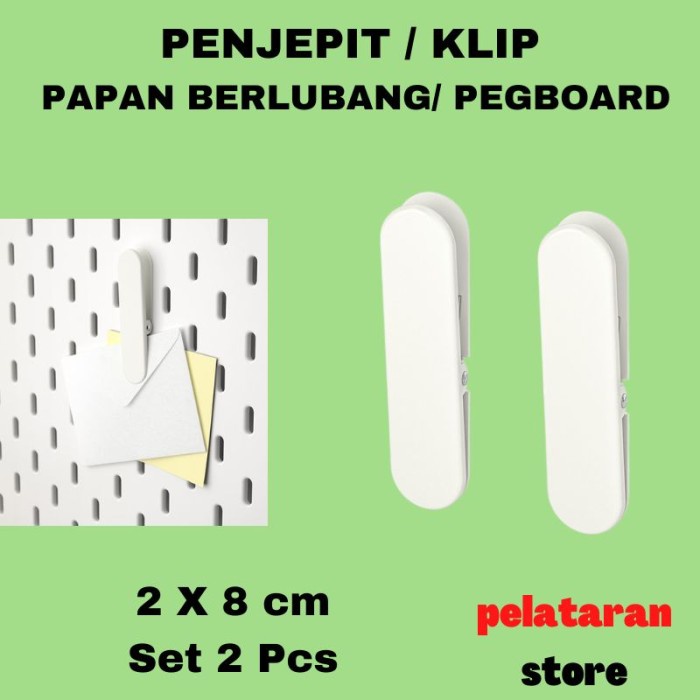 

Promo Penjepit Klip Kertas Aksesoris Untuk Papan Berlubang Pegboard 2 Pcs