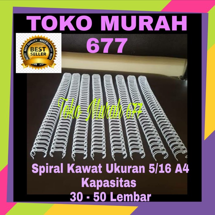 

Promo Kawat Spiral Ukuran 5/16 Kapasitas 30-50 Lembar Kertas Untuk A4