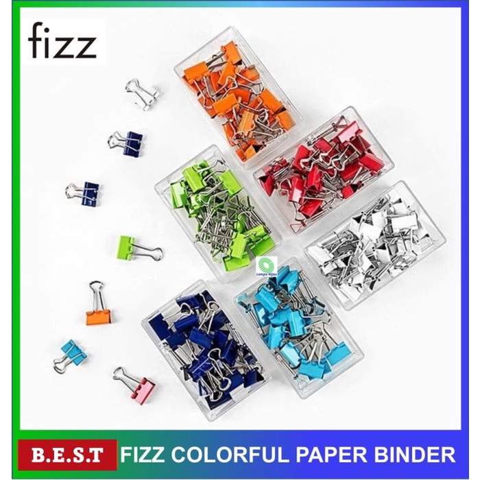 

Promo Klip Stainless Penjepit Kertas Harga Per Box Fizz Colorful Binder