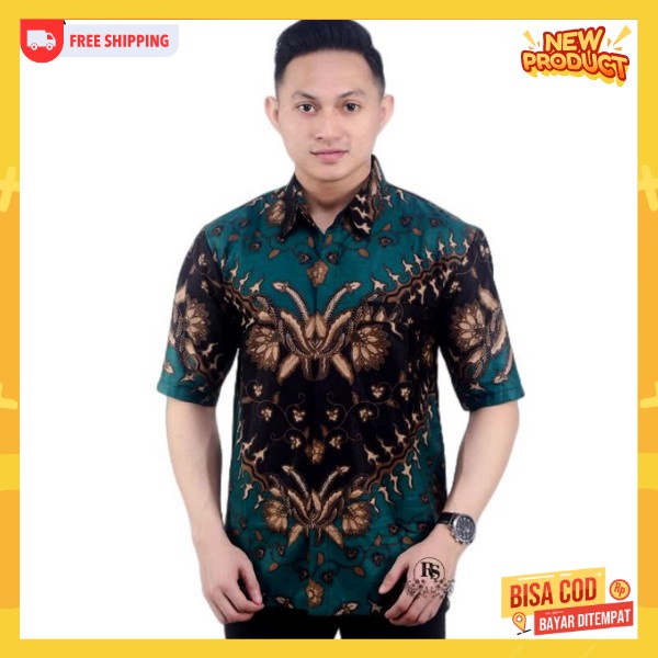 Batikk Casual Baju Distro Buju Kemejan Keren Atasan Cowok Pakaian Peria Batik Bapak2 Kemeja Natik Mu
