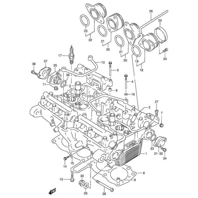 Paking / Gasket Cylinder Head Suzuki Bandit 400 / Gsf400