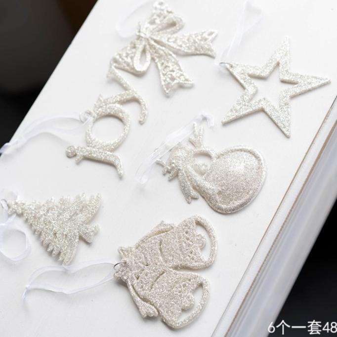 Gantungan Snowflake natal glitter /Gantungan Salju Natal /Gantungan