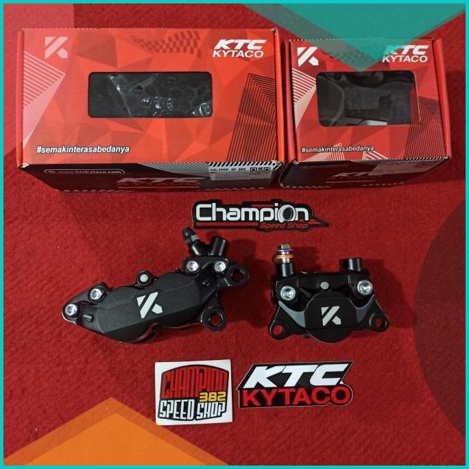 Paket Kaliper KTC 4 Piston 4P BRE + Kaliper KTC 2 Piston 2P Slim Blac