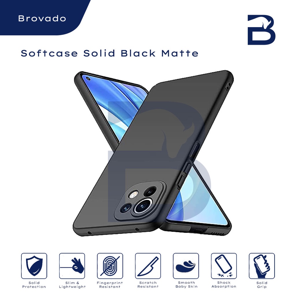 Casing Oppo Reno 3 / 10X Zoom / A91 / F15 Softcase Solid Black Matte Silikon TPU Hitam