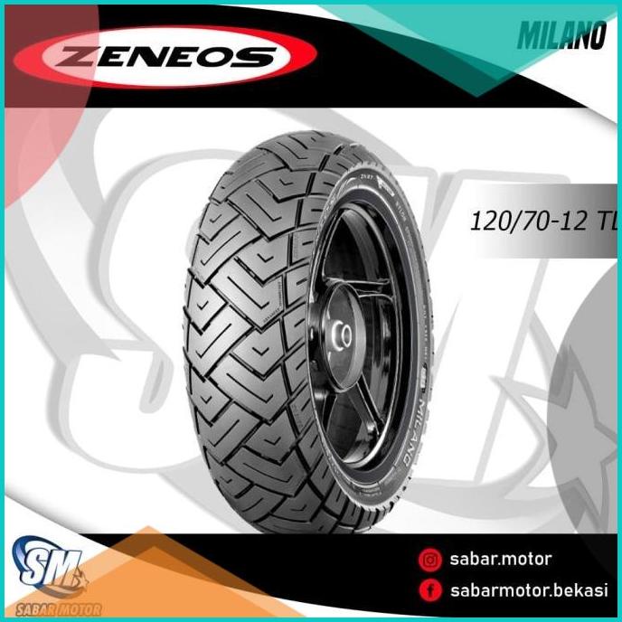 Ban Zeneos Milano 120/70-12 Ban Tubeless Vespa PX 150 /kymco ban luar