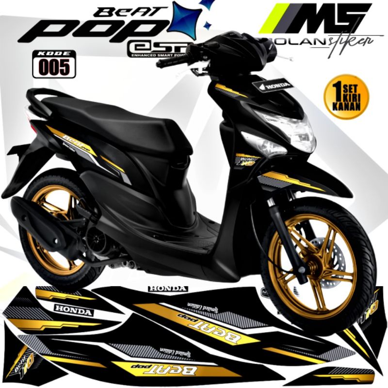 Decal Sticker Striping Variasi Beat Pop Honda Beat Pop 110 Esp Cbs Iss Beat Pop 2013-2023 Beat Pop P
