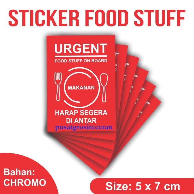 

] Sticker FOOD STUFF ON BOARD 5x7 Stiker Makanan mempercepat pengiriman