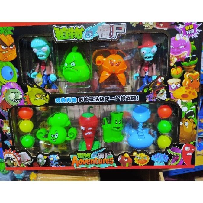 Terlaris Mainan Anak Tembak Bola Zombie Vs Plant 8 In 1 Edukasi Shoot