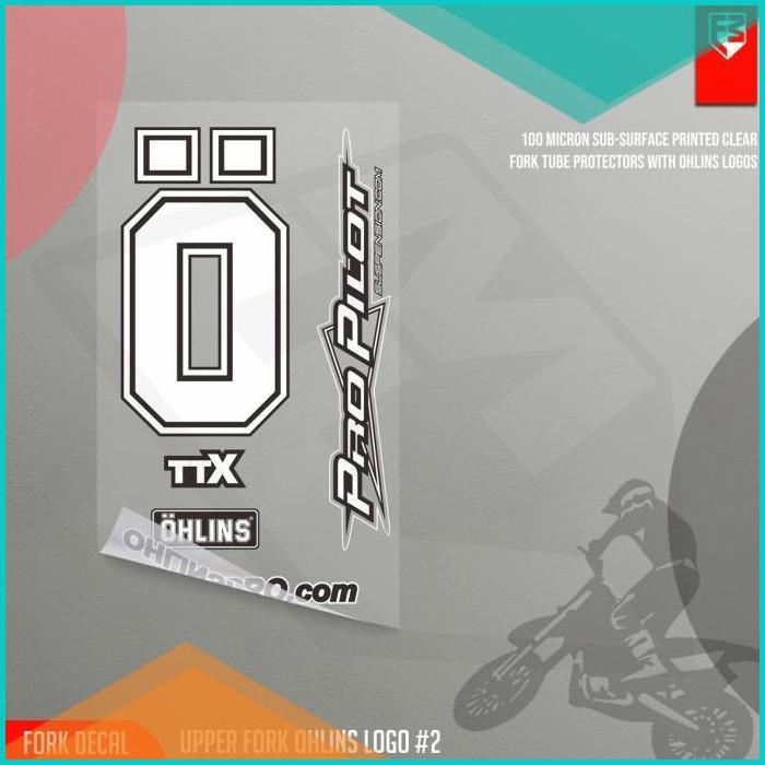 Upper Fork Decal Sticker USD OHLINS02 Clear crf klx wr155 ktm 20JVLZ3