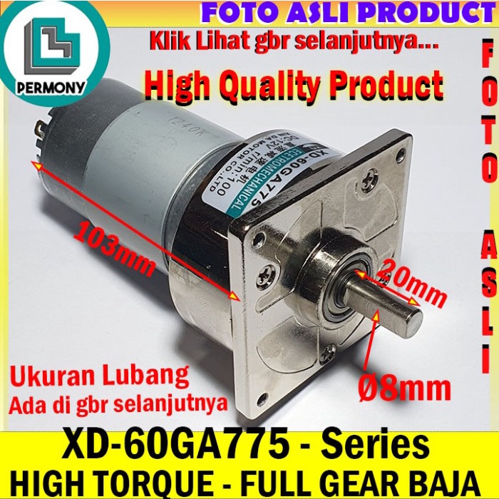 Terbaru 60Ga775 Motor Dc Gear Box Xd-60Ga775 Gir Box Promo Terlaris
