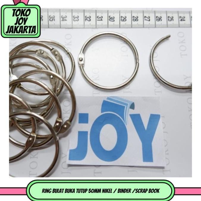 

100Pcs Ring Binder 50Mm Ring Buka Tutup Mekanik 5Cm