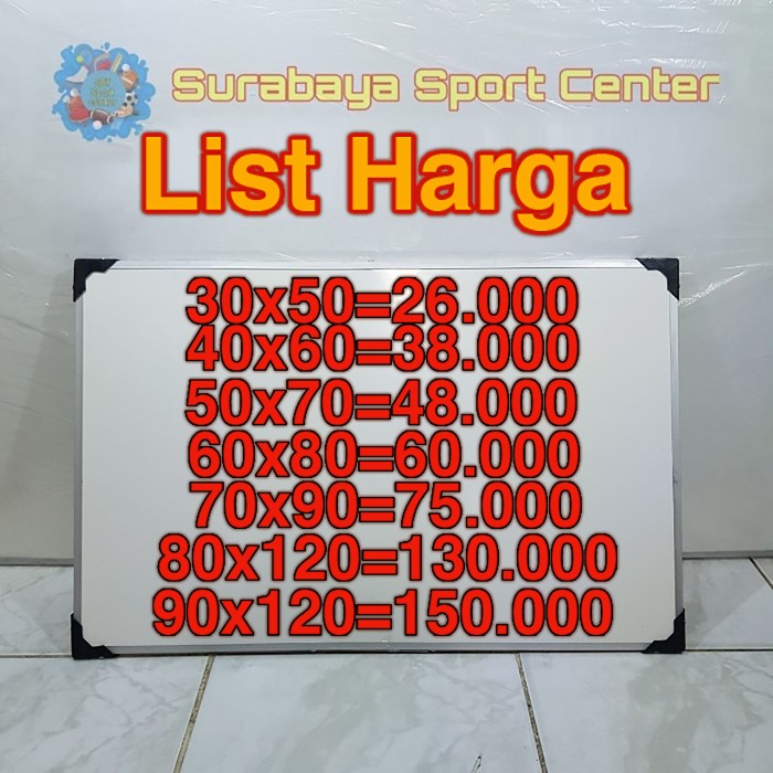 

Papan Tulis White Board/Black Board 90X120Cm
