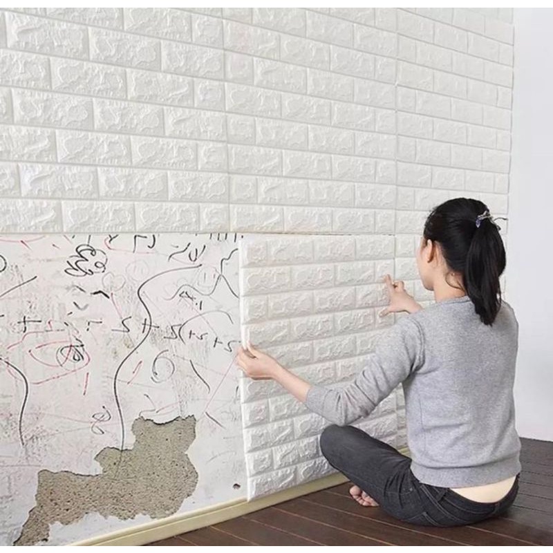 (ACEH-TIMUR) WALLPAPER BIG FOAM 3 D KAYU JATI