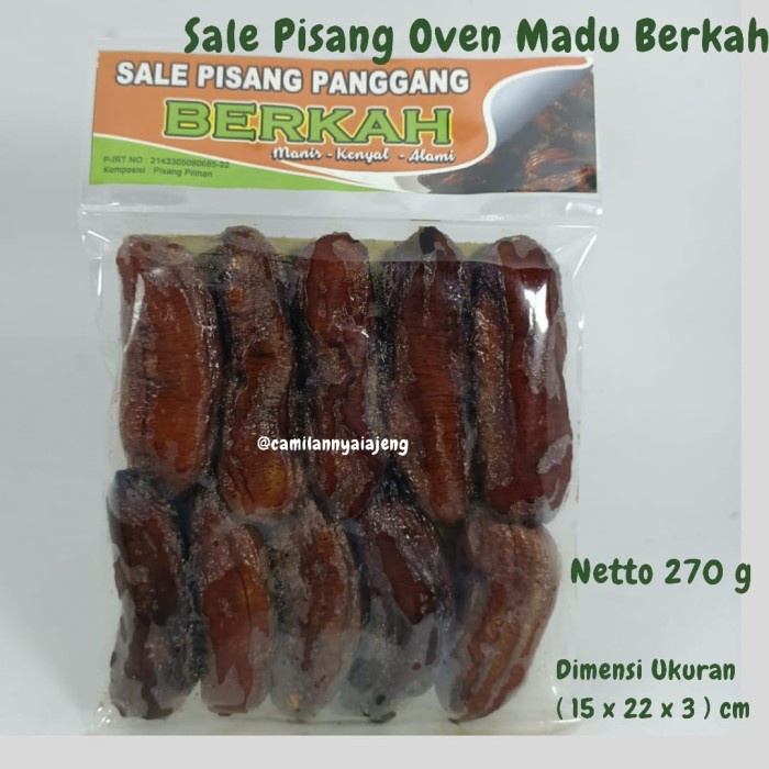 

Sale Pisang Basah Asap Madu Oven Berkah Legit Asli Khas Kebumen