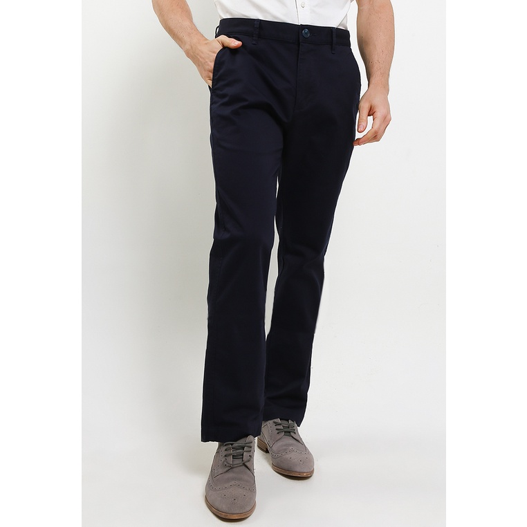 Celana Panjang Giordano Original Pria Chinos desain straight cut bergaya smart casual Branded Trendy