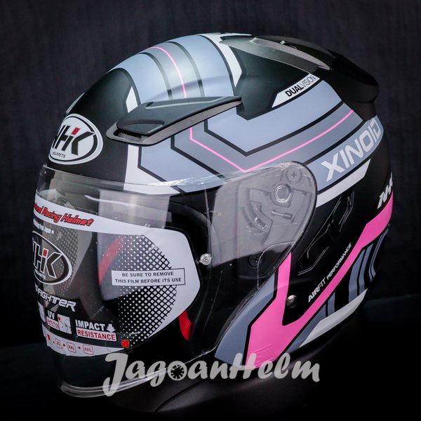 Nhk Helm R1 Xinoid - Black Pink Doff - Double Visor