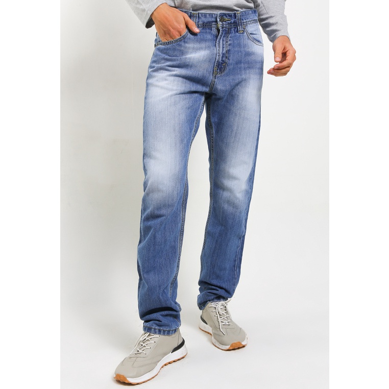 Celana Jeans Lois Original Pria Pants Kancing dan resleting depan Asli Glamour Basic Slim Fit Denim CSL482E Male