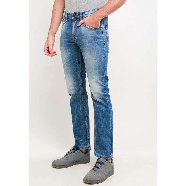 Celana Jeans Cardinal Original Pria Panjang Mid rise 100% Ori Casual Etrick Fashion 2 Laki Edgy Spandex