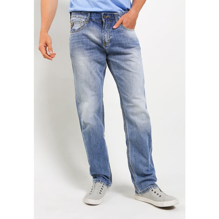 Celana Jeans Lois Original Pria Levis 3 kantong depan Asli Menawan Basic Straight Fit Denim Pants CS2201E Laki
