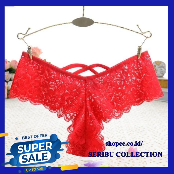 G STRING LACE THONG SEAMLESS BRIEFS PANTIES CELANA DALAM WANITA  TERMURAH 
