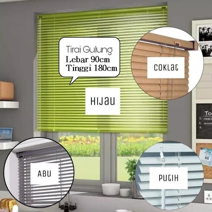 Tirai gulung Tirai Kaca Tirai Jendela kerai plastik kerei gulung Dapur GVS