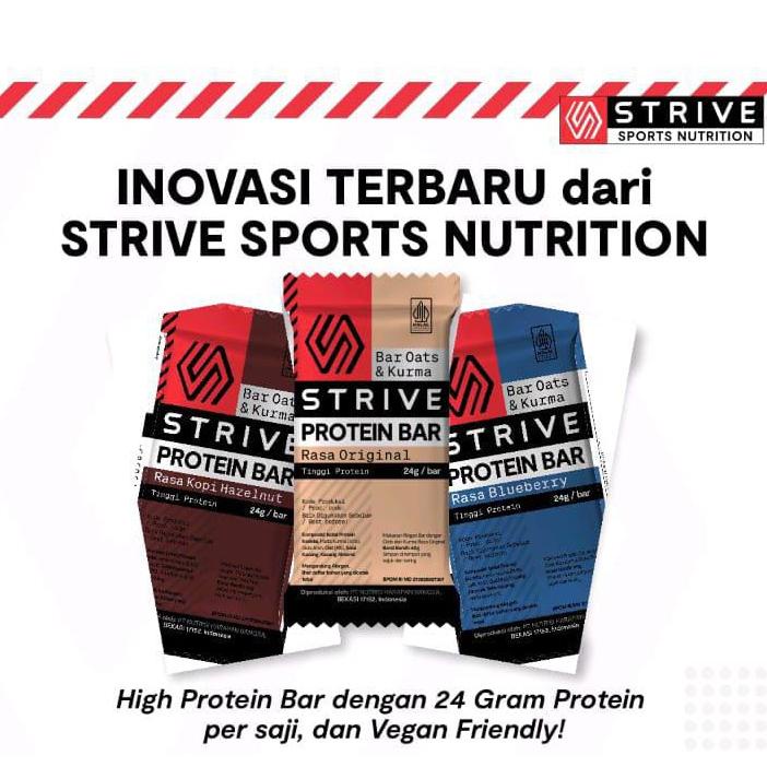

Berkualitas STRIVE Protein Bar Muscle Recovery Meal Cemilan Olahraga Sehat