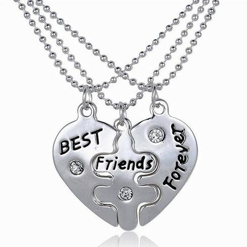 1 Set 3 Kalung Best Friends Forever Persahabatan Friendship Necklace