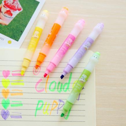 

Trend - Highlighter set isi 6 cloud puppy / spidol marker !