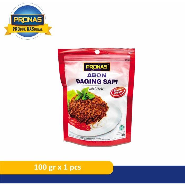 

(Special Sale) Pronas Abon Sapi Rasa Pedas 100 G Kemasan Ziplock