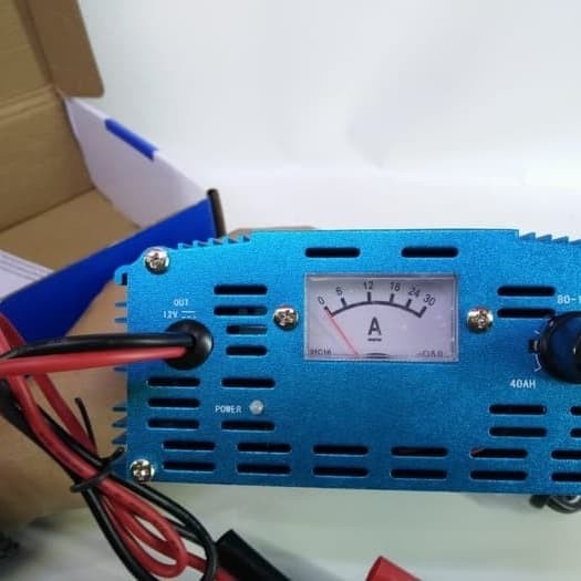 Charger aki Otomatis 20Ampere Cas Aki Mobil 20A Sunpro