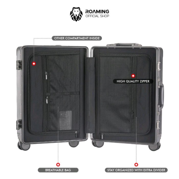 Roaming K002 Koper Laptop 20 Inch - 24 Inch Usb Port Kabin Bagasi