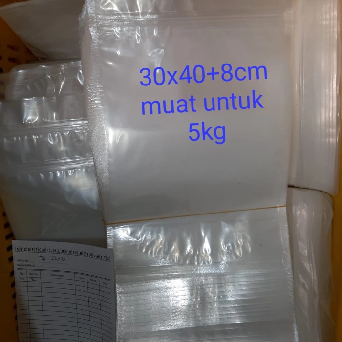 Pouch Berdiri 30X40 Standing Pouch Plastik Ziplo 30X40 Plastik Klip Berdiri Transparan