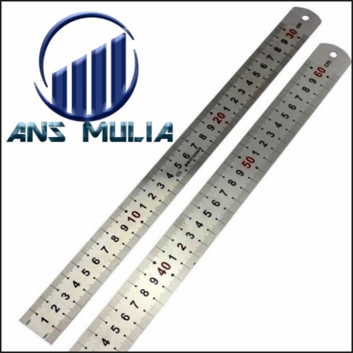 

Sarila Penggaris Stainless Steel 100Cm/ Stainless Steel Ruler 1 Meter